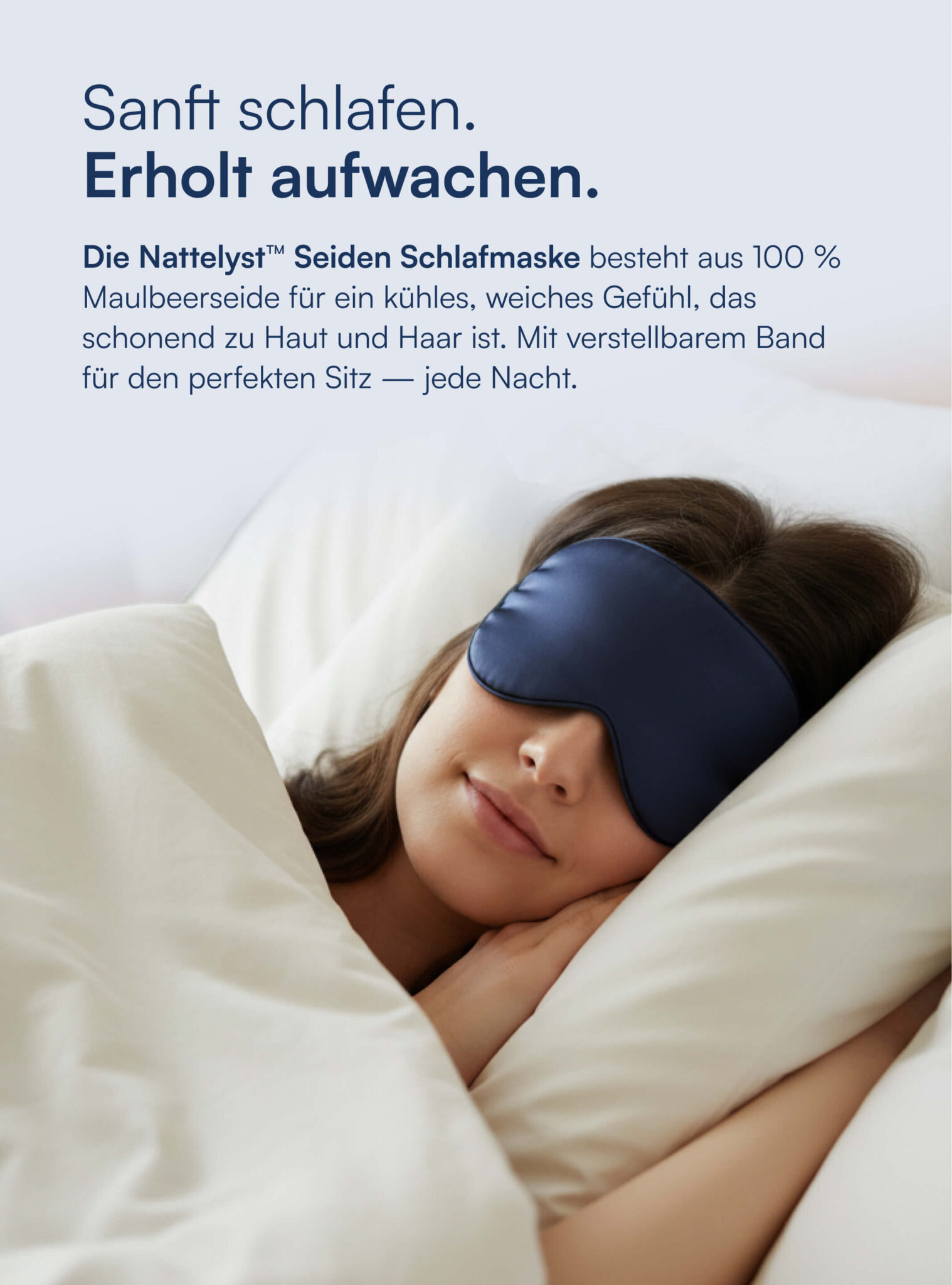 Seidenschlafmaske aus 100 % Maulbeerseide