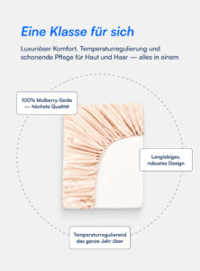 Spannbettlaken aus 100 % Maulbeerseide (OEKO-TEX) Beige