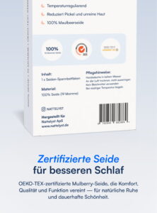 Spannbettlaken aus 100 % Maulbeerseide (OEKO-TEX) Beige