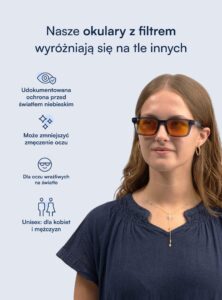 Eclipse okulary z filtrem światła niebieskiego