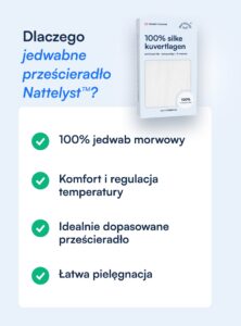 Prześcieradło z gumką ze 100% jedwabiu morwowego (OEKO-TEX) białe