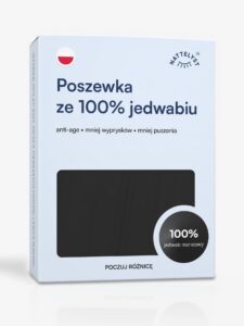 Poszewka ze 100% jedwabiu morwowego (OEKO-TEX) czarna