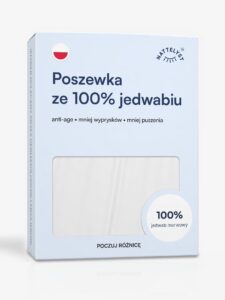 Poszewka ze 100% jedwabiu morwowego (OEKO-TEX) biała