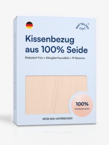 Kissenbezug aus 100 % Maulbeerseide (OEKO-TEX) Beige