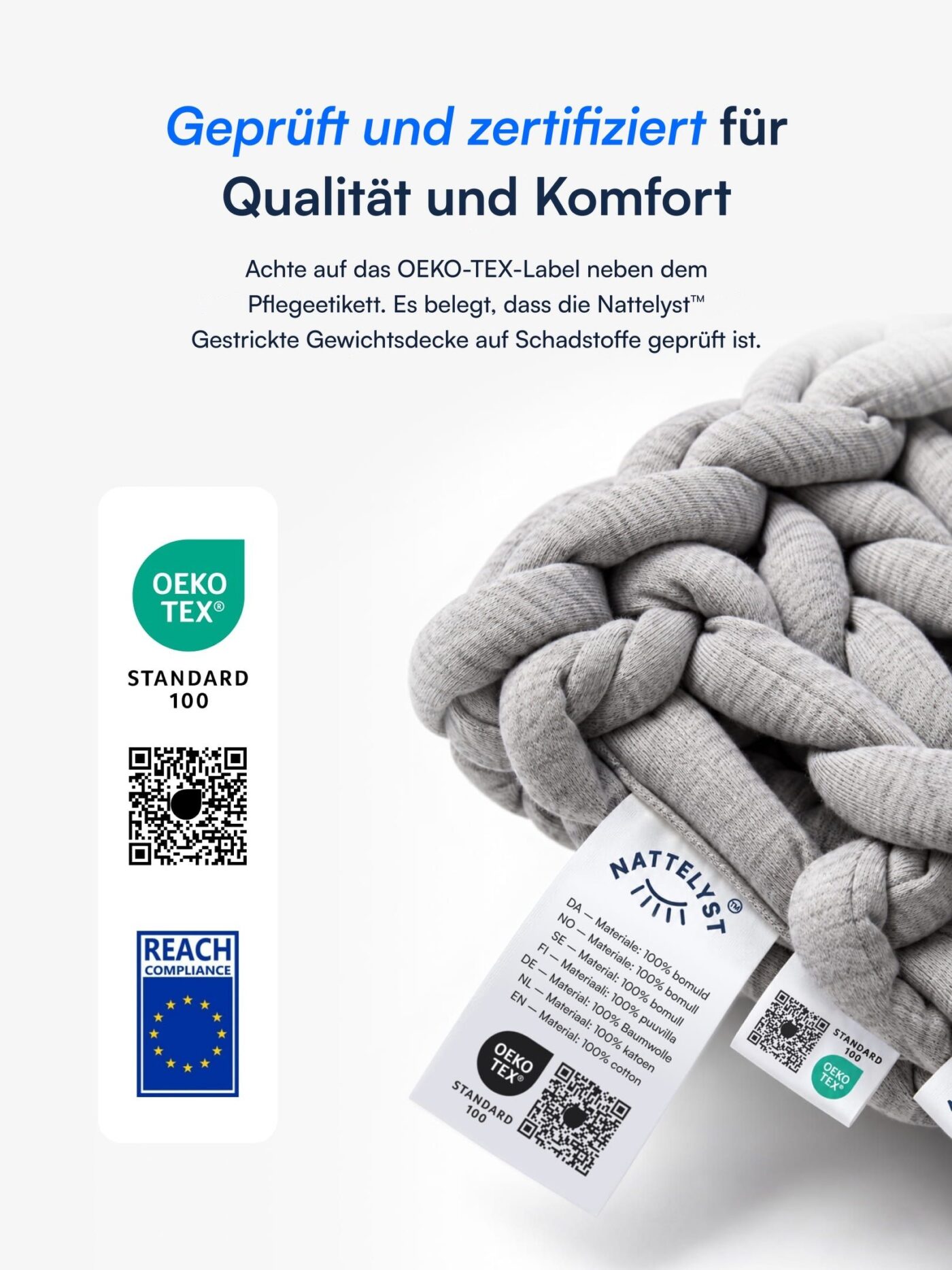 Nattelyst™ Gestrickte Gewichtsdecke